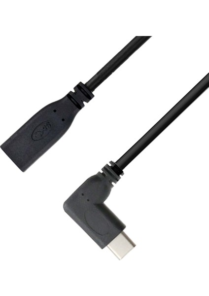 0.3 Metre Geri Dönüşümlü Tip C USB 3.1 90 Derece Erkek - Usb-C Dişi Uzatma Veri Kablosu Uzatma Kablosu (Yurt Dışından)