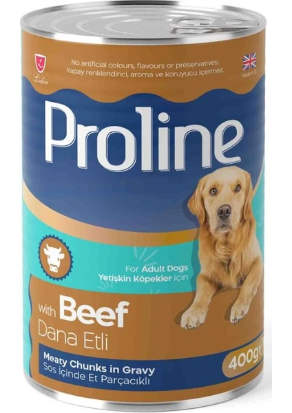 Pro Line Dana Etli Gravy Yetişkin Köpek Konserve Maması 400 gr