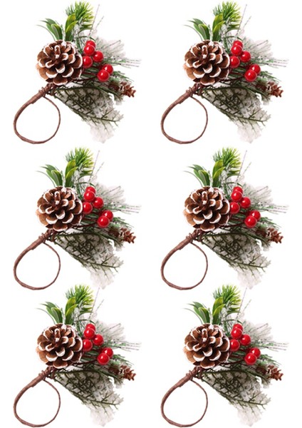 Masa Örtüsü Halkası Peçete Halkası Noel Masa Dekorasyonu Noel Ping Bir Meyve Peçete Tokası (Kiraz) (Yurt Dışından)