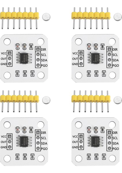 4 Adet AS5600 Manyetik Kodlayıcı Manyetik Indüksiyon Açısı Ölçüm Sensörü Modülü 12BIT Yüksek Hassasiyetli (Yurt Dışından)