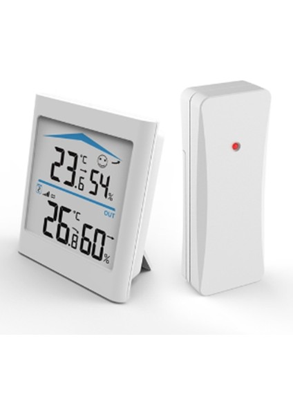 Dijital LCD Hava Istasyonu Iç Mekan Dış Mekan Trend Higrometre Termometre Kablosuz Uzaktan Sensör Hareketi (Beyaz) (Yurt Dışından)