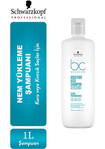 Schwarzkopf Bc Clean Nem Yükleme Şampuanı 1000ML 4 Adet