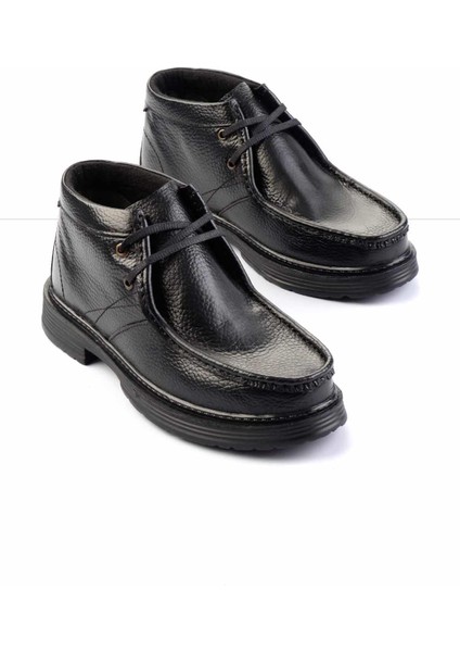 Siyah Floter Leather Erkek Bot & Bootie E02902950140