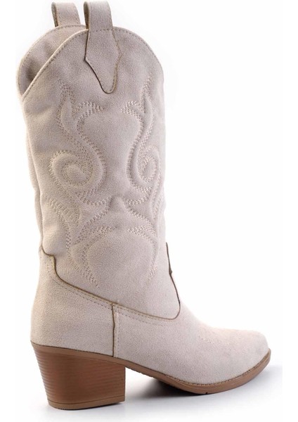 Bej Süet Kadın Bot & Bootie K02217100702