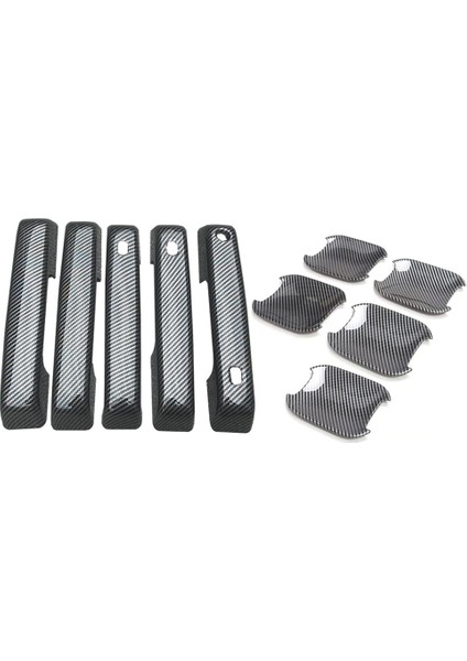 Araba Kapı Kolu Kapak Ekler + Kapı Kase Kapak Kiti 2021 2022 2023 4 Kapı Aksesuarları, Abs Karbon Fiber (Yurt Dışından)