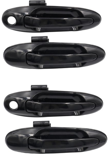 Land Cruiser LC100 / LX470 98-07 Için Araba Ön Arka Sol ve Sağ Dış Dış Kapı Kolları (Siyah) (Yurt Dışından)