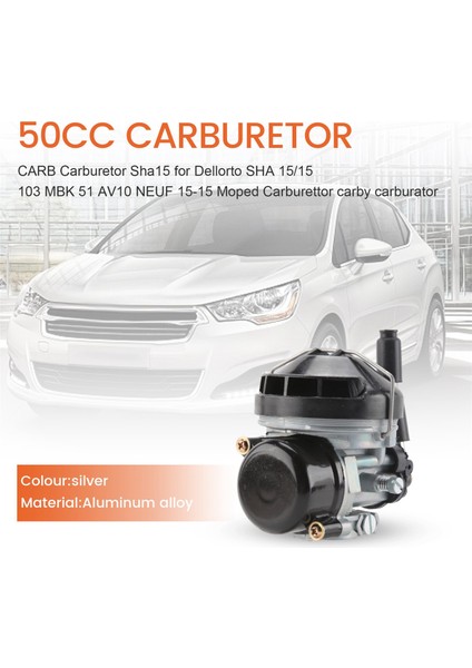 50CC Vergase Karbüratör SHA15 Dellorto Sha 15/15 103 Mbk 51 AV10 Neuf 15-15 Moped Karbüratör Carby Karbüratör (Yurt Dışından)
