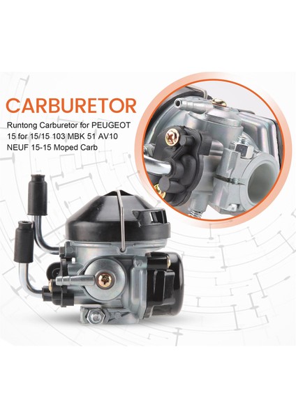 50CC Vergase Karbüratör SHA15 Dellorto Sha 15/15 103 Mbk 51 AV10 Neuf 15-15 Moped Karbüratör Carby Karbüratör (Yurt Dışından)