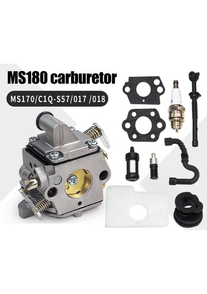 Stıhl MS180 170 Karbüratör Yağ Testere C1Q-S57 017 018 1130-120-0603 Karbüratör Conta Takımı (Yurt Dışından)