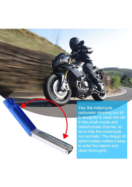 3 Takım Karbüratör Karbon Jet Temizleyici Tel Torç Ucu Temizleyici Aracı Iğneler Fırçalar Temizleme Aracı Kiti Motosiklet Moped Kaynakçı Carb (Yurt Dışından)