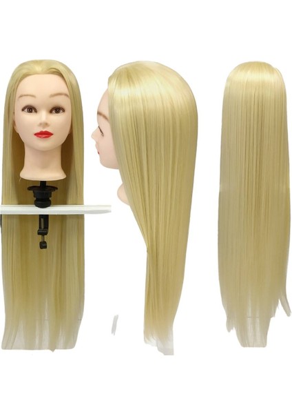 My Hair Türkiye Platin Kuaför Eğitim Mankeni 65 cm Masa Aparatı Hediyelidir. Fiber Sentetikdir.