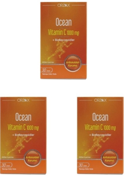 Ocean Vitamin C 1000 Mg 30 Tablet x 3 Kutu