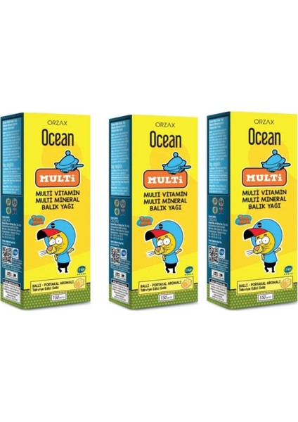 Ocean Multi Şurup Ballı Portakallı Kral Şakir 3 Kutu