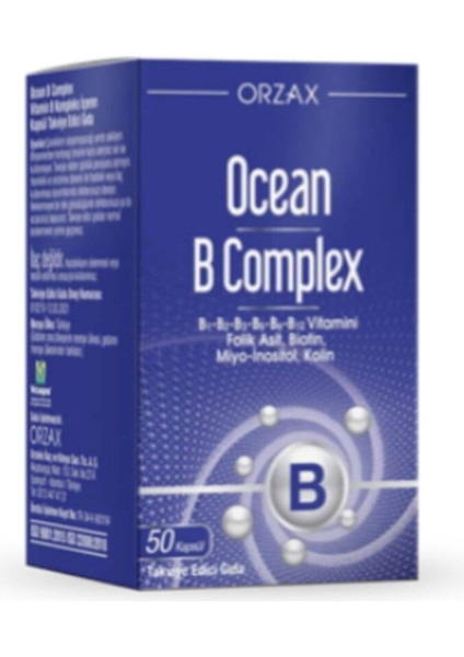 Ocean B Complex 50 Kapsül Takviye Edici Gıda