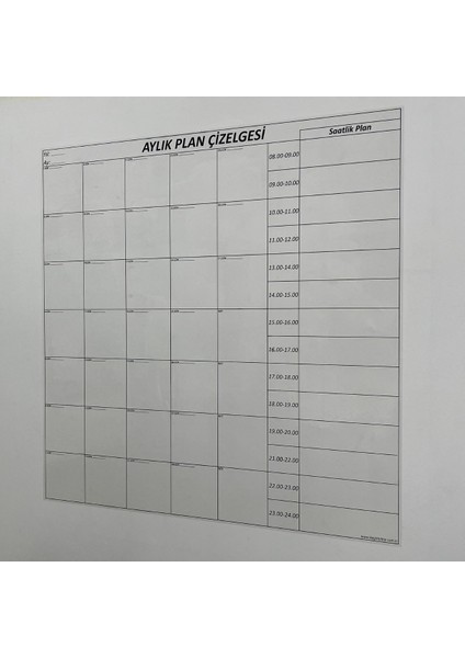 Buffer® Aylık Planlayıcı Manyetik Duvar Stickerı Takvim Plan Çizelgesi