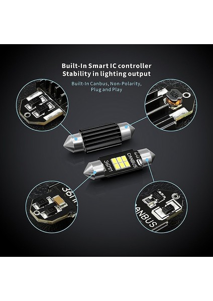 3020 Chipset LED Ampuller 36MM Festoon DE3175 6428 Xenon Beyaz (Yurt Dışından) fırsatları