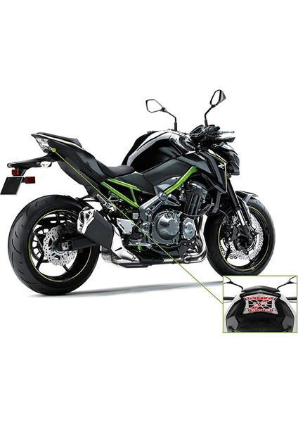 Motosiklet Entegre LED Arka Işık Fren Stop Lambası (Beyaz) (Yurt Dışından) fiyatları