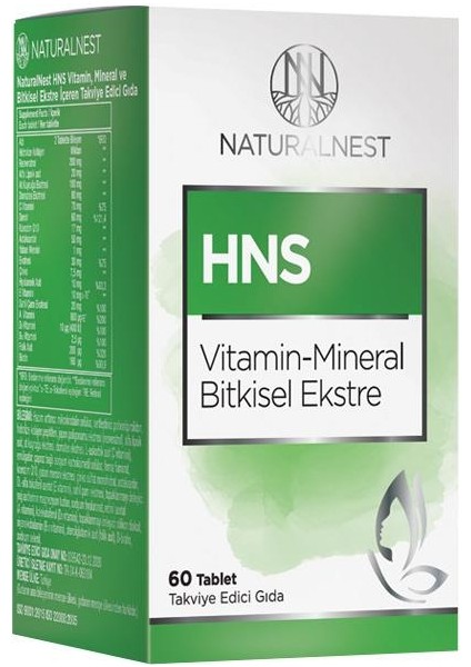 Hns Vitamin-Mineral Bitkisel Ekstre 60 Tablet