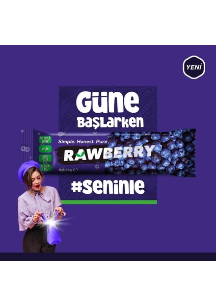 Blueberry Şeker Ilavesiz Vegan Glütensiz Kuruyemiş Bar 15 Adet fiyatları