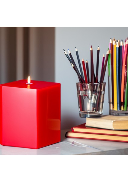 Kare Mum 10 x 12 Cm Büyük Küp Mum