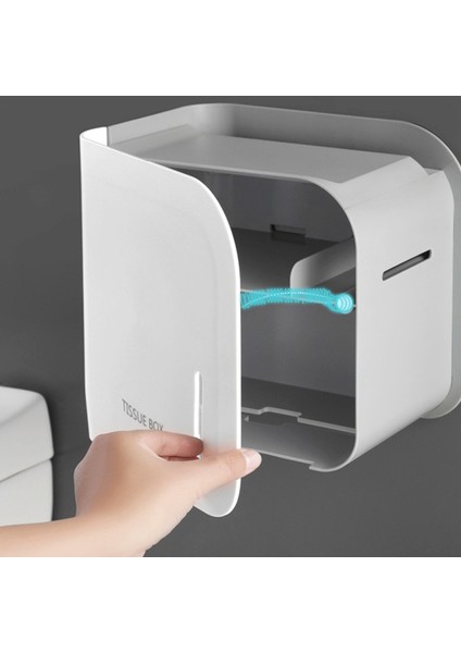 Rulo Kağıt Tutucu Kağıt Havluluk Duvar Kağıdı Banyo Stand Rafı Sepet Banyo Aksesuarları Gri (Yurt Dışından)