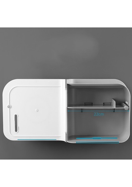 Rulo Kağıt Tutucu Kağıt Havluluk Duvar Kağıdı Banyo Stand Rafı Sepet Banyo Aksesuarları Gri (Yurt Dışından)
