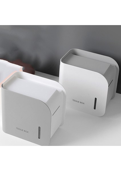 Rulo Kağıt Tutucu Kağıt Havluluk Duvar Kağıdı Banyo Stand Rafı Sepet Banyo Aksesuarları Gri (Yurt Dışından)