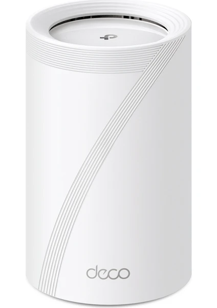 TP-Link Deco BE65(1-pack), BE9300 Mbps, 4 × 2.5 Gbps Portlar, 320 MHz Kanallar, 6 GHz Bandında Çalışır, 200 Cihaza Kadar Bağlanılabilirlik, VPN, WPA3, Üç Bantlı Wi-Fi 7 Mesh Sistemi