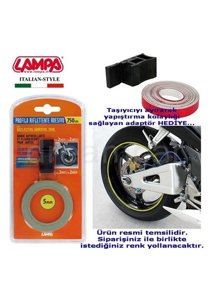 Sarı Jant Fosforlu Sticker Adaptörlü 90044
