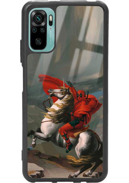 Xiaomi Redmi Note 10 - Note 10S Samuray Deedpool Tasarımlı Glossy Telefon Kılıfı