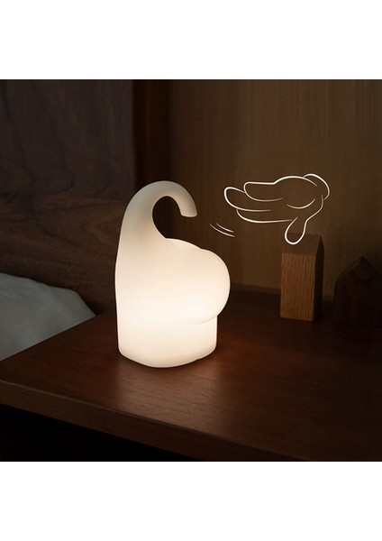 Fil Pat Küçük Gece Lambası Başucu Karikatür Silikon Pat Lambası USB Şarj Hediye Çocuk Yatak Odası LED Lamba (Yurt Dışından) fiyatları