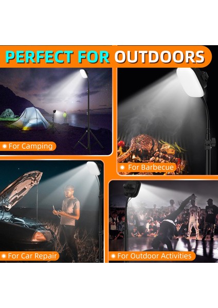 S1 Pro Uzaktan Kumanda Kamp Işıkları Kamp Işıkları 15W 3200K-7500K Braketi Açık Alan Işıkları Asılı Dış Mekan Işıkları (Yurt Dışından)