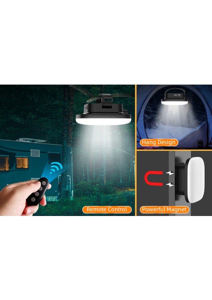 S1 Pro Uzaktan Kumanda Kamp Işıkları Kamp Işıkları 15W 3200K-7500K Braketi Açık Alan Işıkları Asılı Dış Mekan Işıkları (Yurt Dışından) modelleri