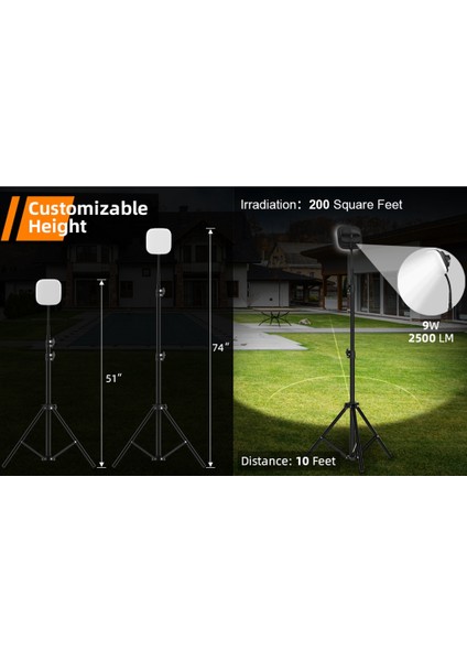 S1 Pro Uzaktan Kumanda Kamp Işıkları Kamp Işıkları 15W 3200K-7500K Braketi Açık Alan Işıkları Asılı Dış Mekan Işıkları (Yurt Dışından) fırsatları