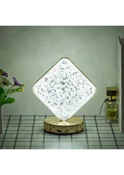 Led, Elmas Üç Renkli Masa Işığı, Dokunmatik Karartma, Başucu Işığı, Romantik Elmas USB (Yurt Dışından) modelleri