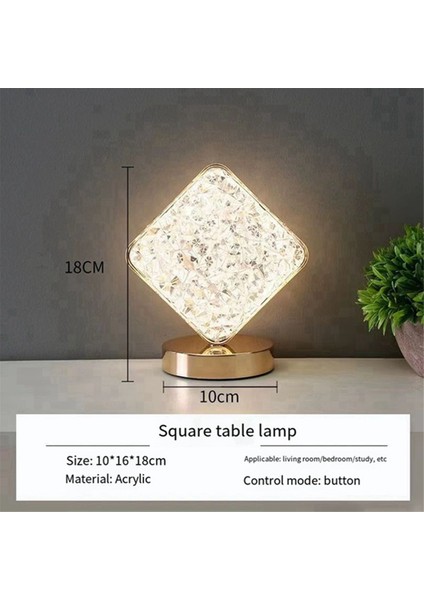 Led, Elmas Üç Renkli Masa Işığı, Dokunmatik Karartma, Başucu Işığı, Romantik Elmas USB (Yurt Dışından) fırsatları