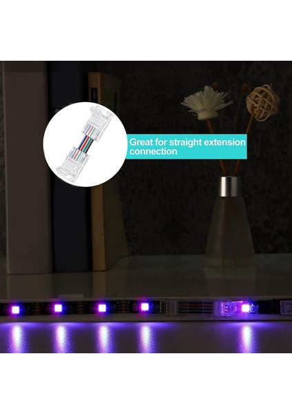 4-Pin Rgb LED Işık Şeridi Konnektörleri, 5050 Smd 4 Iletken Için 0,39 Inç Lehimsiz Adaptör Terminali Uzatma Konnektörü (Yurt Dışından) fiyatları