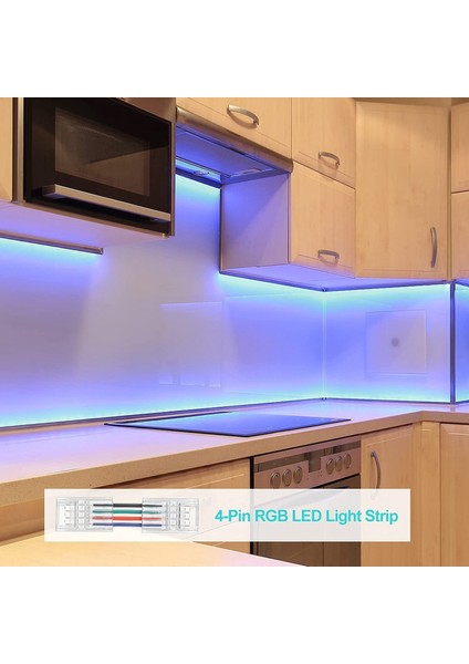 4-Pin Rgb LED Işık Şeridi Konnektörleri, 5050 Smd 4 Iletken Için 0,39 Inç Lehimsiz Adaptör Terminali Uzatma Konnektörü (Yurt Dışından) indirimleri