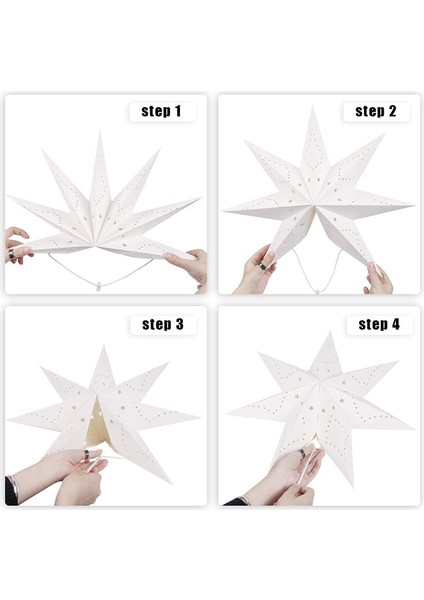 Asılı Kağıt 7 Sivri Yıldız Fener, Noel Düğün Doğum Günü Dekorasyon Için Noel Asılı Yıldız Süslemeleri (Yurt Dışından) indirimleri