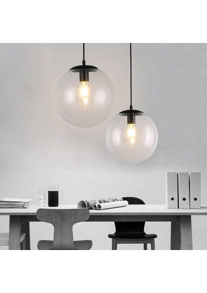 LED Top Avize Vintage Cam Sarkıt Temizle Asılı Işık Cam Tavan Lambası Cafe Tencere 15 cm (Yurt Dışından) fiyatları