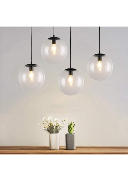 LED Top Avize Vintage Cam Sarkıt Temizle Asılı Işık Cam Tavan Lambası Cafe Tencere 15 cm (Yurt Dışından) fırsatları