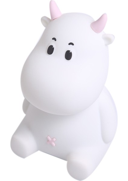Çocuklar Çocuklar Için Gece Lambası Bebek Hediye Başucu Yatak Odası LED Hayvan Karikatür Lamba USB Şarj Edilebilir Kontak Sensörü (Pembe) (Yurt Dışından)