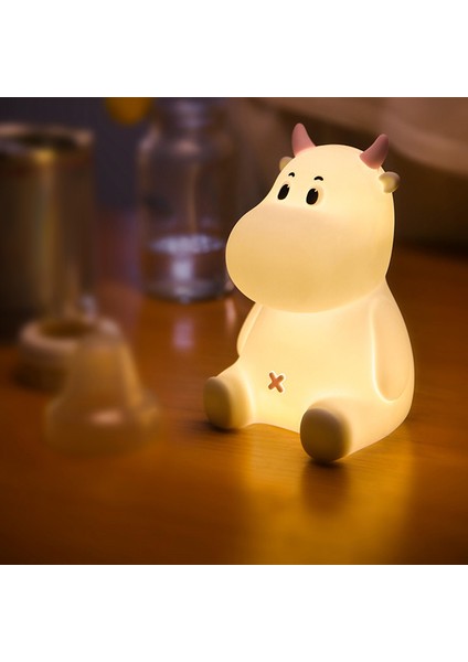 Çocuklar Çocuklar Için Gece Lambası Bebek Hediye Başucu Yatak Odası LED Hayvan Karikatür Lamba USB Şarj Edilebilir Kontak Sensörü (Pembe) (Yurt Dışından) indirimleri