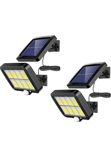 2 Adet 2000 Lümen 160 Güneş Enerjili Duvar Işıkları IP65 Su Geçirmez Kablolu Hareket Sensörü Güvenlik Projektör 360 Derece Ayarlanabilir (Yurt Dışından) fiyatları