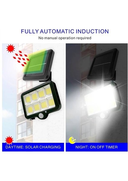 2 Adet 2000 Lümen 160 Güneş Enerjili Duvar Işıkları IP65 Su Geçirmez Kablolu Hareket Sensörü Güvenlik Projektör 360 Derece Ayarlanabilir (Yurt Dışından) fırsatları