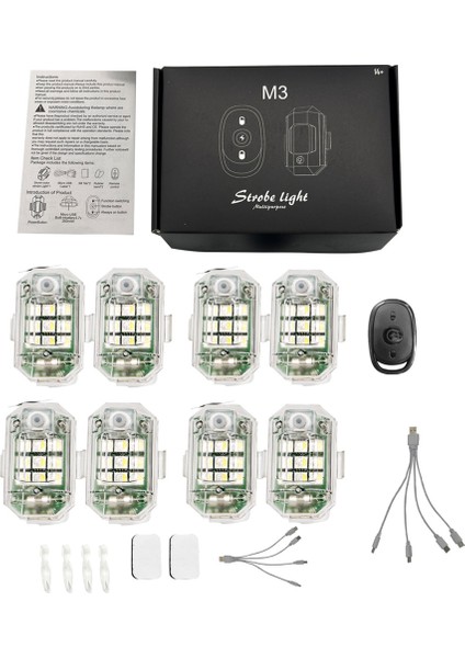 2 Adet Kablosuz Uzaktan Kumanda LED Çakarlı Lamba Araba Motosiklet Bisiklet Için 7 Renk Anti-Çarpışma Flaş Uyarı Lambası (Yurt Dışından) fiyatları