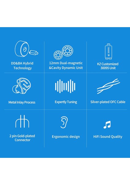 Sipariş Vakti Kz Zna 12MM 1ba+1dd Hibrit Kulaklık Mikrofonlu