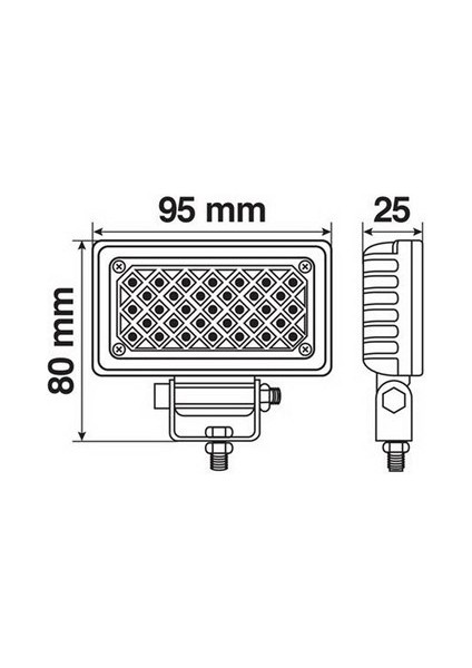 6W 33 Led 10-30V 726 Lumen 6000K Beyaz Çalışma Lambası 72328
