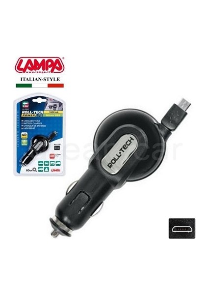 Roll-Tech Micro USB Araç Şarjı 1000mA-5V 38996