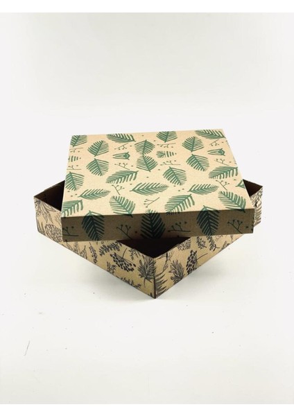 23X23X6 Hediyelik Kutu Kraft Kutu Karton Kutu Yılbaşı Kutusu Pasta Kutusu Kargo Kutusu (10 Adet)